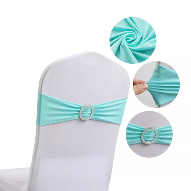 Stretch Chair Bands Lycra Spandex Banquet Chair Sashes Elastic Wedding Party