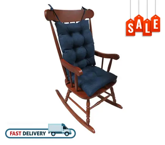 Jumbo Rocking Chair Cushions Set Non-Slip Pad Indoor Outdoor Rocker Seat Cover