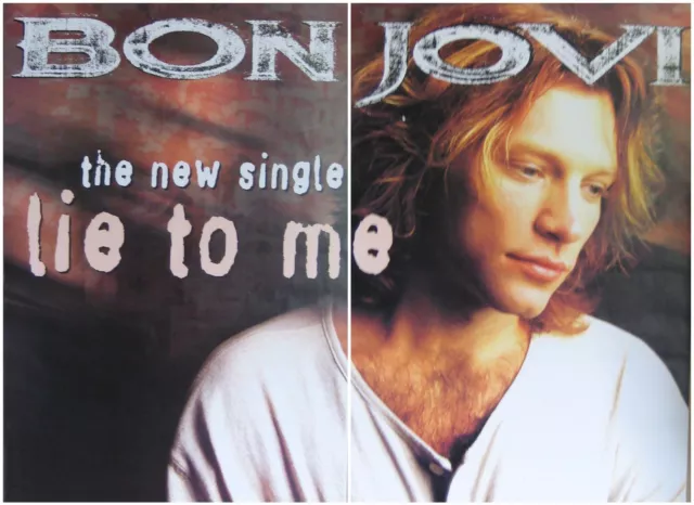 2-PANEL 203X152cm Énorme Subway Posters~ Bon Jovi Lie Pour Me 1995 Ces Jours