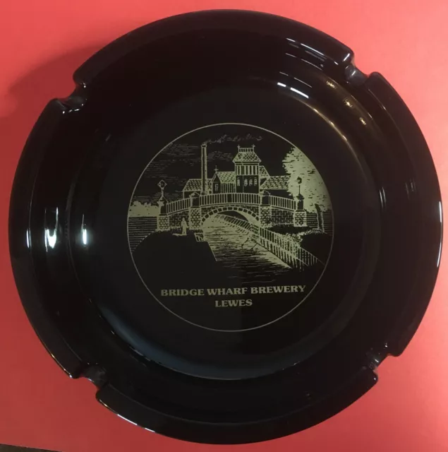 Solid Heavy Glass Ashtray Harveys Brewery