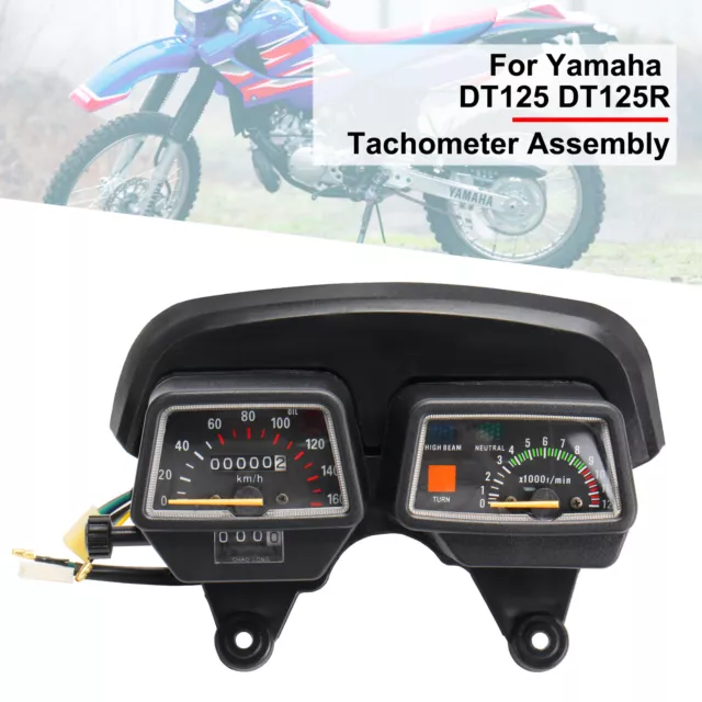 Instrument Speedometer Assembly For Yamaha DT125 DT125R Tachometer Gauge Cluster