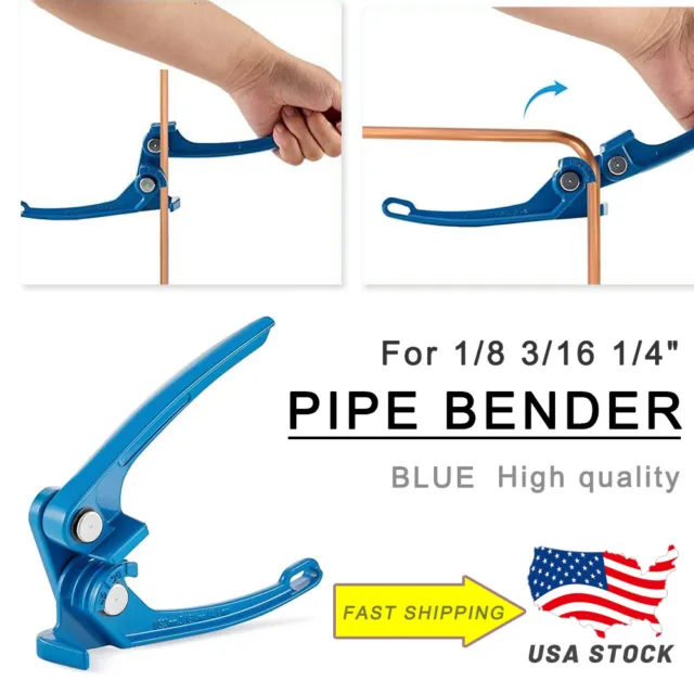 For 1/8 1/4" 3/16 Tube Bender 0-120 Degree Pipe Bender Tubing Bending Copper