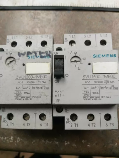 Siemens 3Vu1300-1Me00 Manual Motor Starter (Preowned) (1-E-7)