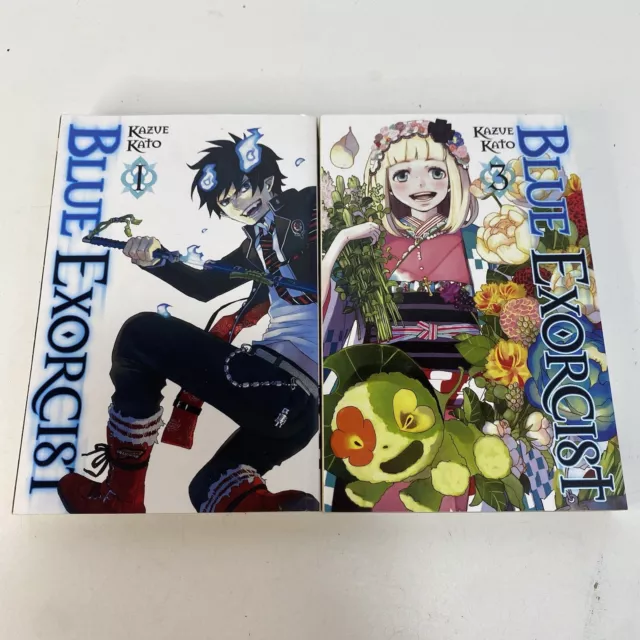 Manga Blue Exorcist Volumes 1 & 3 Comic Books Good Condition