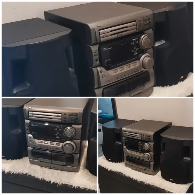 Chaîne Hi-Fi Hitachi MX-W50 Avec Ses Enceintes - Système Audio Vintage