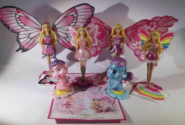 Kinder Ferrero Surprise Série Complète Barbie Fairytopia Fairy Princess + Cartes