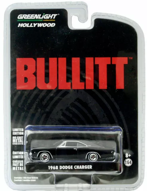 GREENLIGHT - BULLITT - 1968 DODGE CHARGER - McQUEEN - METAL 1/64 - E. LIMITEE