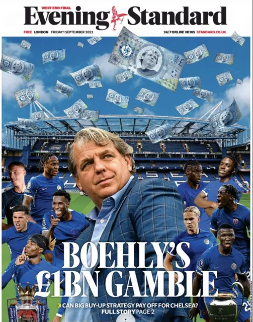 Chelsea FC £1BN Boehly Gamble Ferrari Movie Rubiales Man Utd ES UK News Sept 1