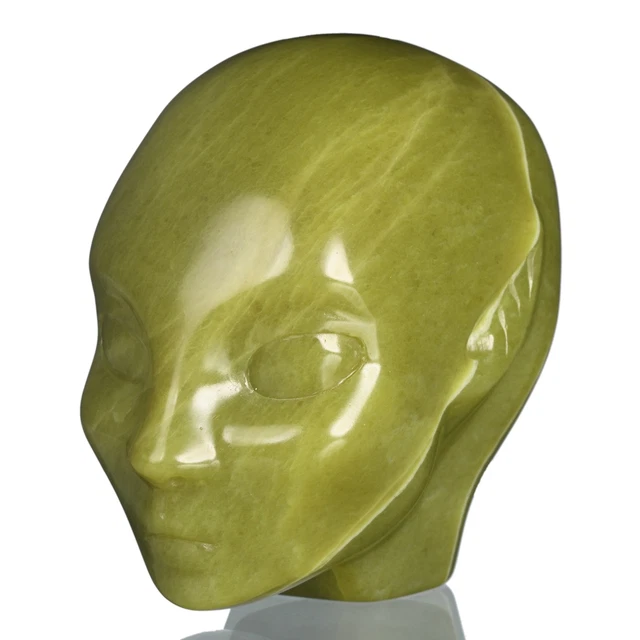 Coleccionables de criatura mística cabeza de hada tallada en nefrita natural de 2,99" #36B50