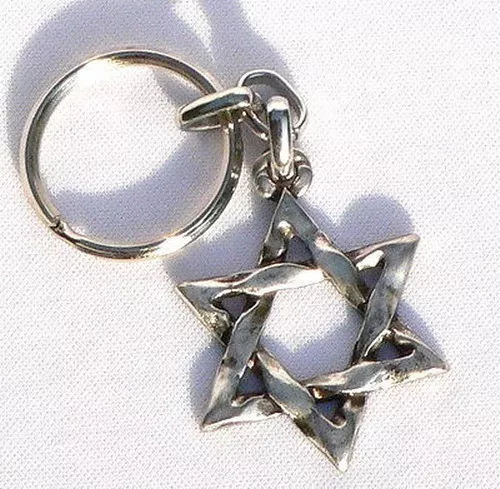 Lot 3 Magen Star of David Metal Keychains Key Rings Israel Judaica Jewish Gift 2