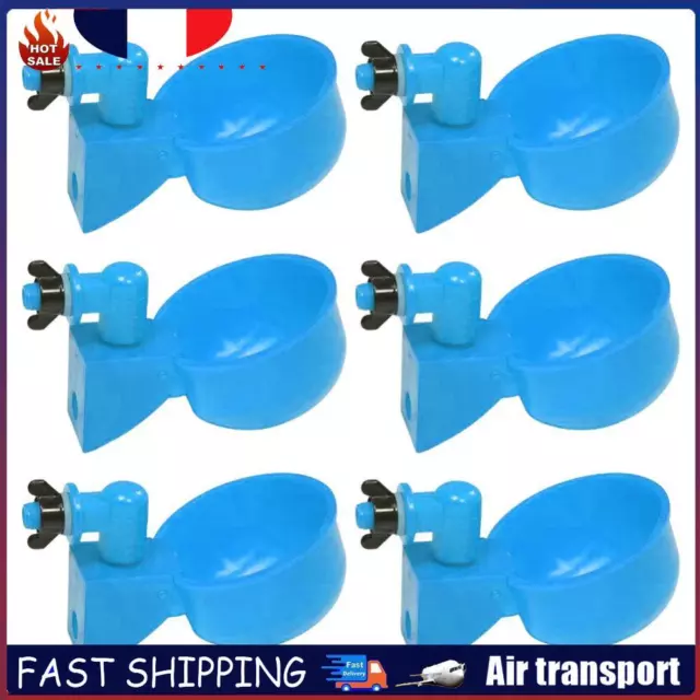 6pcs Poultry Automatic Drinking Bowl Hanging Chicken Duck Water Dispensers FR