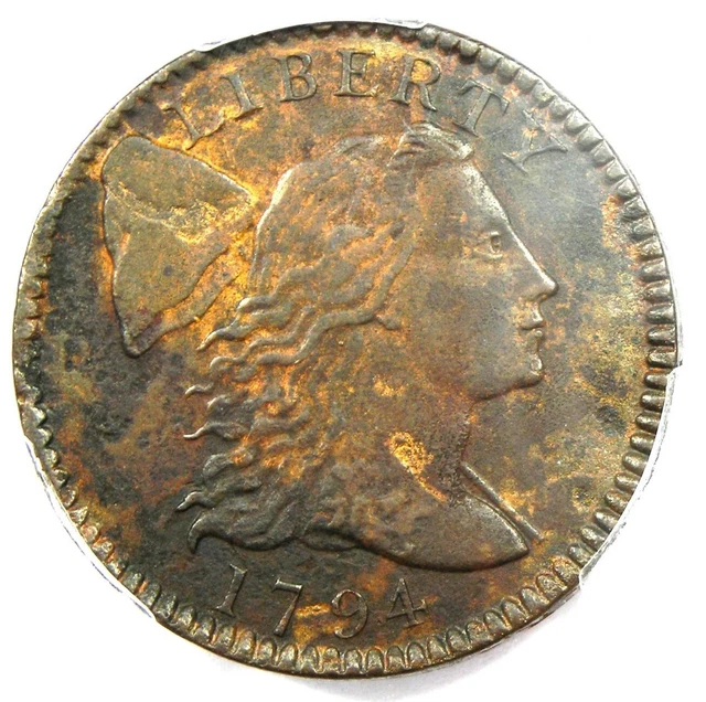 1794 Liberty Cap Large Cent 1C Head of 1795 Coin - Certified PCGS XF Detail (EF)