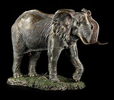 Grande Elefanti Figura - Ragazzo - Veronese Statua IN Bronzo Animali Wildlife