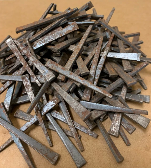 Vintage 2" square cut nails 1 1/2 lbs rusty barn farmhouse restoration 190 lot