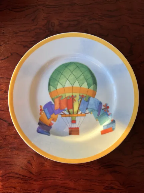 Williams Sonoma Montgolfiere Salad / Dessert Plates Hot Air Balloon Set of 4