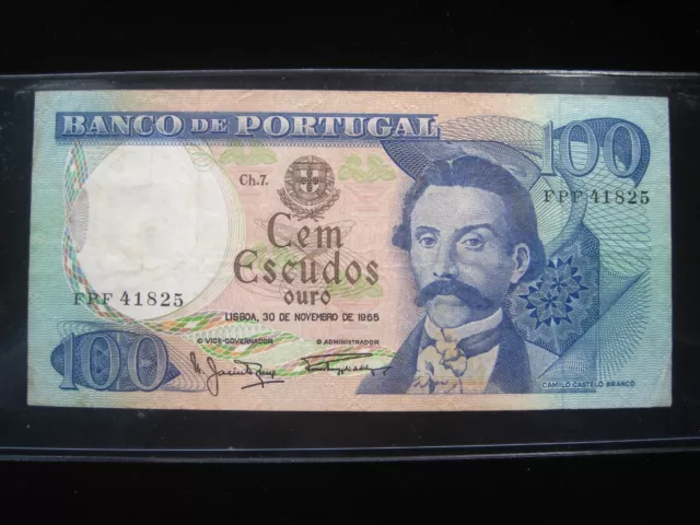 Portugal 100 Escudos 1965 P169 Nice 1825# Bank Currency Banknote Money