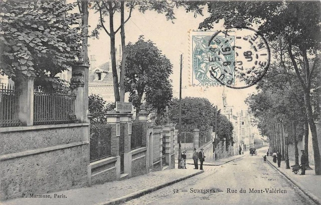 Cpa 92 Suresnes Rue Du Mont Valerien