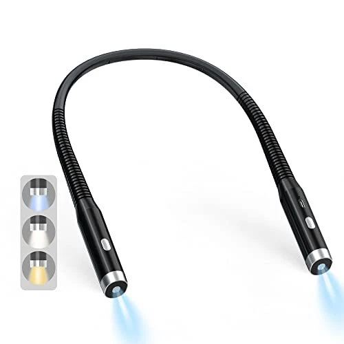 D BABE LED Neck Reading Light Book Lights for Reading in Bed 3 Brightness Lev...