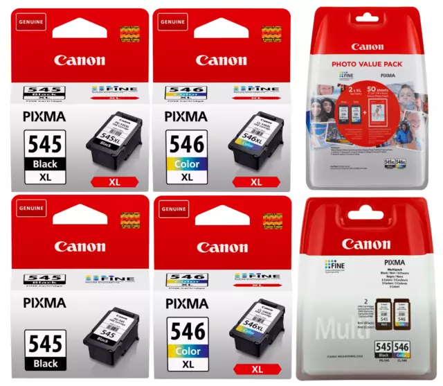 Original Canon PG545 CL546 XL Tinten Patronen PIXMA MG2555 TS3150 TS3350 TS3450