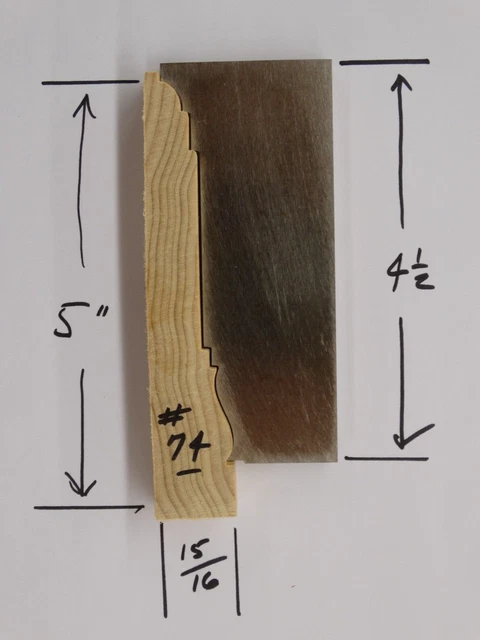 Shaper / Molder Custom Corrugated Back / CB Knives For 15/16" x 5"+Casing