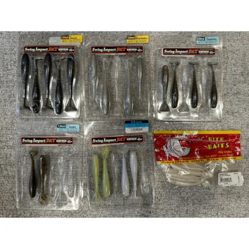 6 PACKS ASSORTED Bass Buster TwinkleTails Fishing Lures- 1/16, 1