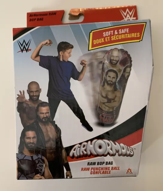 WWE AIRNORMOUS INFLATABLE SMACKDOWN / RAW BOP BAG PUNCHING BALL. New in box.