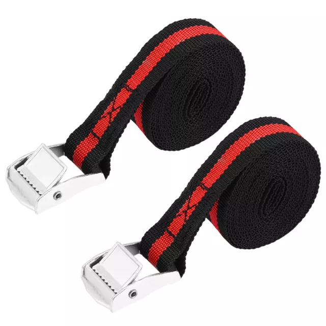 2Pcs 8ft Car Truck Tie Down Cargo Strap Luggage Lashing Ratchet Belt Buckle