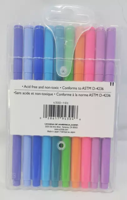 Le Pen Bright Colors Pens 10 Piece top 0.3mm New 3