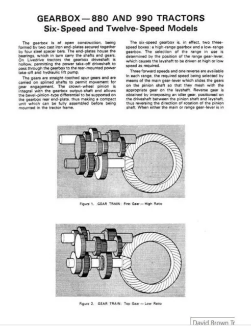 David Brown Transmission 6-12 selectamatic 990 880 770 Manual 2