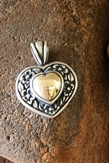 Retired James Avery Petite Heart Of Gold Pendant Great Condition! with JA Box!