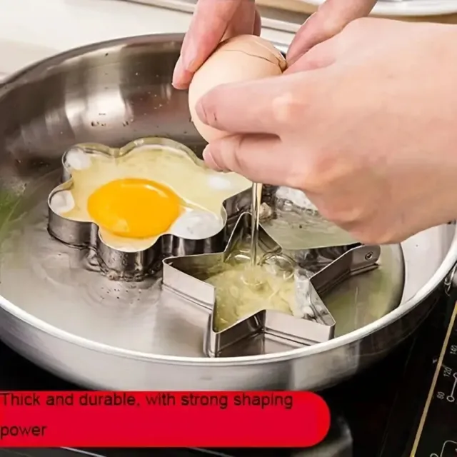 10 Pcs Stainless Steel Fried Egg Ring Pancake Shaper Omelette Mold Mould Frying