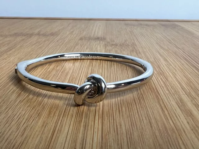 KATE SPADE SILVER SAILORS KNOT HINGED BANGLE BRACELET, Nautical Theme