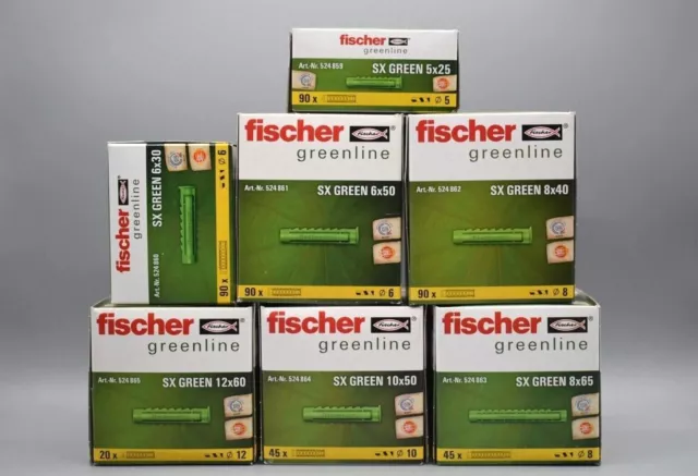 Fischer universal Dübel Spreizdübel Allzweckdübel Nylondübel SX GREEN nachhaltig