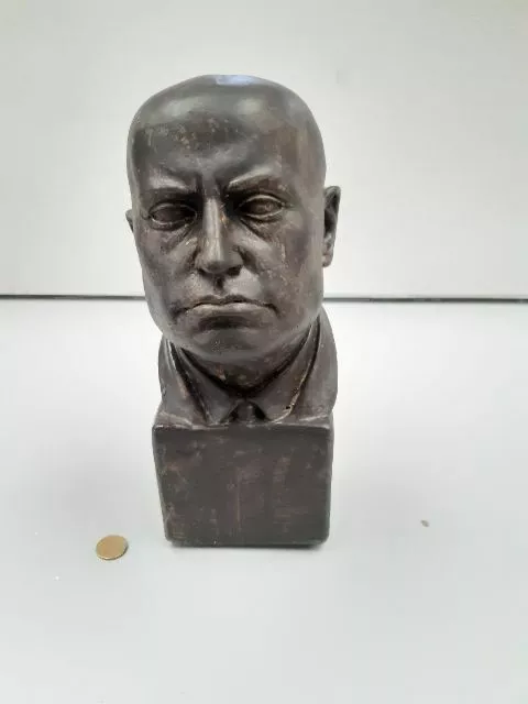 BUSTO BENITO Mussolini statue 28 cm.colore finitura bronzo EUR 30,00 -  PicClick IT