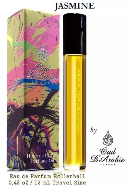 JASMINE 12ML PURE PERFUME OIL PREMIUM QUALITY By OUD D’ARABIE NEW RETAIL BOXED