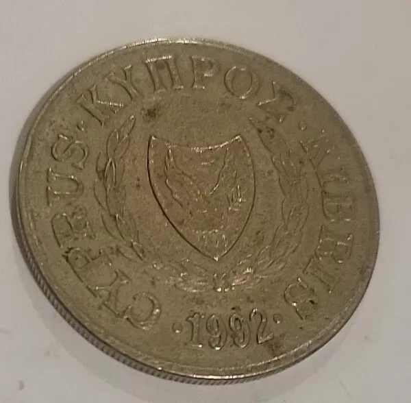 Coin, Cyprus, 20 Cents, 1992