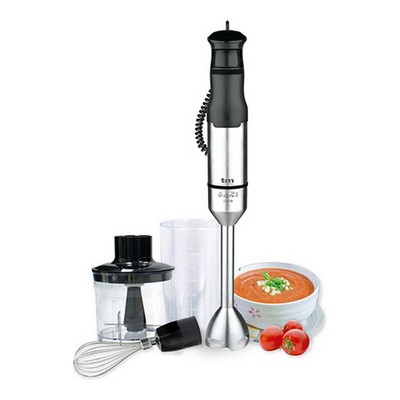 con contenitore trasparente da 500 ml e occhiello per appendere Frullatore a immersione con potente motore da 180 Watt lama in acciaio INOX colore: Verde menta Clatronic SM 3577 