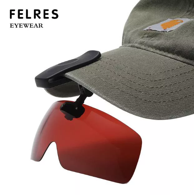 Sport Polarized Fishing Glasses Hat Visors Clips Cap Clip On Sunglasses UV400