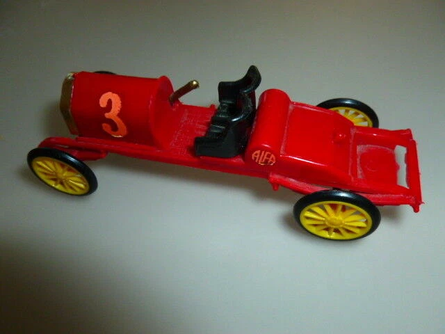 Politoys Réf 102 – Alfa Romeo 60 CV 1911 – 1/43 – Rouge/Sièges Bruns – Neuf