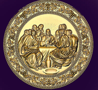 Round frame Last Supper Christianity Jesus 3d STL models cnc artcam 3d relief