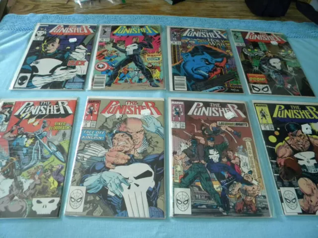 The Punisher War Journal Marvel Comics 8 books in this lot 1989-90