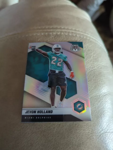 2021 Panini Mosaic Jevon Holland Silver Prizm Rookie Card Dolphins #382