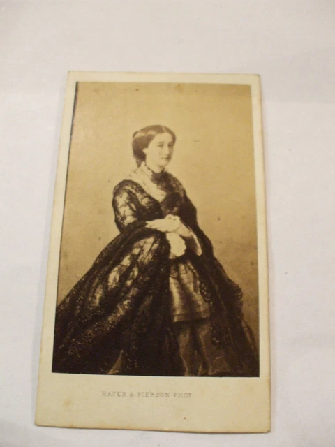 Photo Vintage Eugénie De Montijo Impératrice - Tirage Albuminé CDV Circa 1865