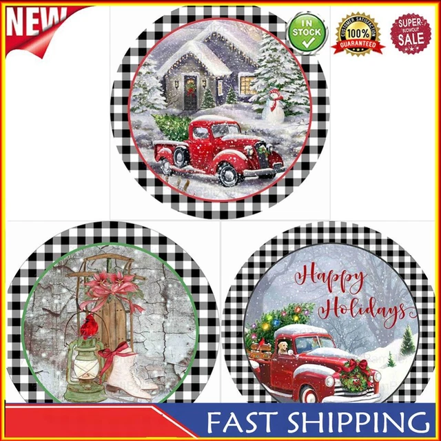 5D DIY Full Round Drill Diamond Painting Kit Christmas Wreath Wall Art Craft