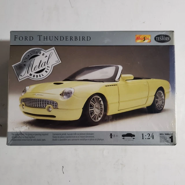 ford thunderbird testors metal body model kit 1/24th scale sealed!
