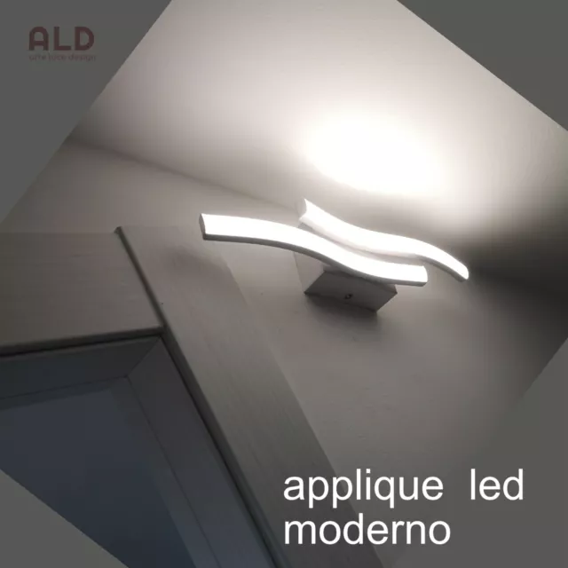 Applique moderno a led da parete per cameretta corridoio cucina mansarda