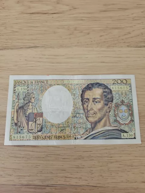 France Billet  200 FRANCS  1992- A.150  MONTESQUIEU (TTB)