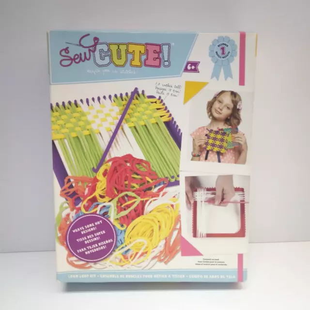 SEW CUTE Hook Loom Loop Kit - Weaving Designs Girls Kids Toy Craft Project New