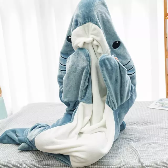 Saco de dormir tiburón dibujos animados pijama oficina siesta tiburón manta tela