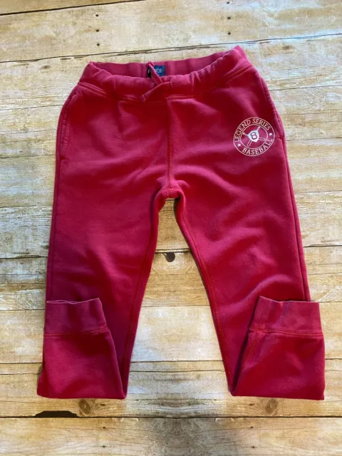 Childrens Place Red Sweat Pant Child 10/12 Elastic Drawstring Waist Banded Ankle